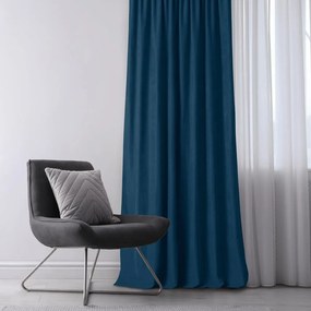 Ciemnoniebieska zasłona 140x300 cm Milana – Homede