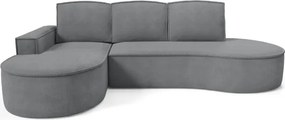 Narożnik MOLLY Lewostronny z funkcją spania, wolnostojący tkanina CURIO 97 Szary