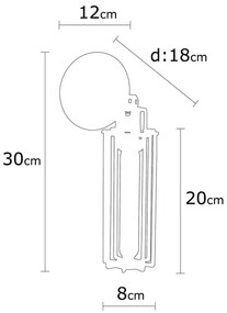 Czarny kinkiet ø 8 cm Likya – Opviq lights