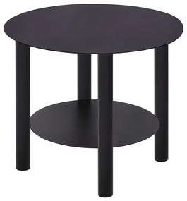 Czarny metalowy stolik kawowy w stylu loft E2-C98