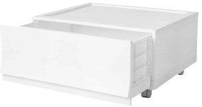 Modułowy pojemnik Wave Snow na kółkach 54,6 x 43,4 x 22 cm, szeroki - 1 szuflada - kółka