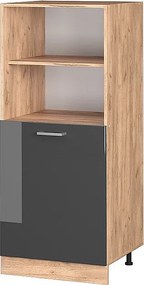 Szafka kuchenna antracyt wysoki połysk 60x57x143 r-line