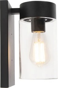 Nowoczesna lampa ścienna zewnętrzna ze stali nierdzewnej czarna IP44 - Jarra