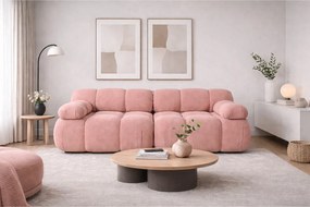 Sofa modułowa dwuosobowa, tkanina welurowa Salvador, Różowy, Selia