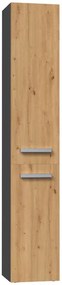 Szafka łazienkowa słupek dąb artisan antracyt H1-F58