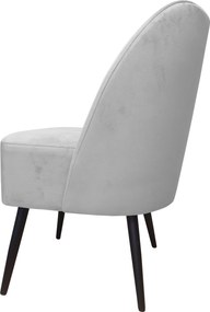 Fotel DUBAJ tkanina Welur noga metalowa : Kolor nogi - Czarna stożek, Kolor tkaniny - VELVET - MG39