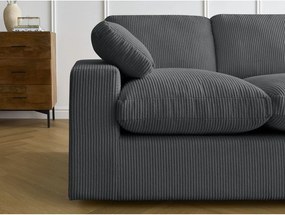 Ciemnoszary sztruksowy narożnik Belair – Bobochic Paris