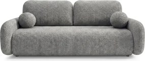 Sofa VIDI Rozkładana Dwuosobowa Ciemnoszara Boucle Japandi