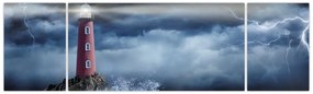 Obraz - Latarnia morska na klifie (170x50 cm)
