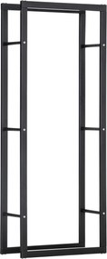 Stojak na drewno kominkowe HOMCOM dla wnętrz i eksteriorów, Metal, 60 x 25 x 150 cm