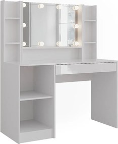 Stolik do przebierania biały/biały wysoki połysk 119.8x50.1x76 sherry