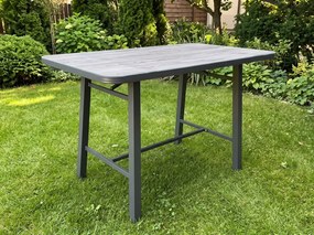 Wysoki Stół Aluminiowy BREZZA Prostokątny Szary