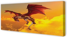 Obraz na płótnie Smok na Niebie z Chmurami