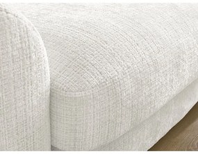 Biały narożnik z tkaniny szenilowej (prawostronny/z szezlongiem) Leonore – Bobochic Paris