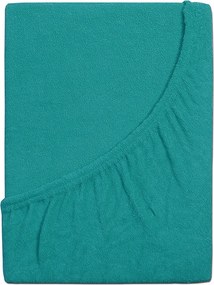 4Home prześcieradło frotte Ideal zielony turkus, 180 x 200 cm, 180 x 200 cm