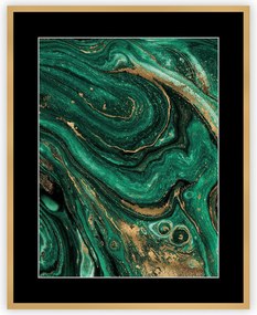 Obraz Abstract Green&amp;Gold II 40 x 50 cm