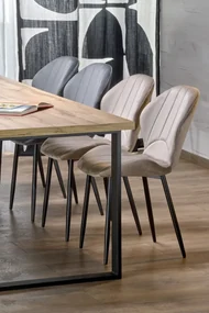 Krzesło tapicerowane K538 VELVET szare HALMAR