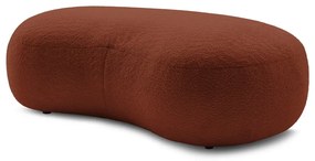 Ceglasty podnóżek z materiału bouclé Saint-Germain – Bobochic Paris