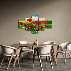 Obraz pola z makami (125x70 cm)