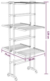 Trzypoziomowa mobilna suszarka na pranie - Osta