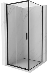 Mexen Exo kabina prysznicowa rozsuwana 90 x 90 cm, transparent, czarna - 8151-090-090-70-00