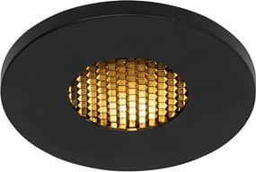 Nowoczesny wpuszczany reflektor łazienkowy czarny IP54 - Shed Honey