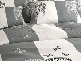 PrzytulneMieszkanie.pl PrzytulneMieszkanie.pl Bawełniana pościel TIRSO POLY szaro-biała Rozmiar pościeli: 2 szt 70 x 90 cm | 200 x 220 cm