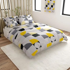 PrzytulneMieszkanie.pl PrzytulneMieszkanie.pl Pościel z kory z bawełny Renforcé GEOMETRIES kremowa Rozmiar pościeli: 70 x 90 cm | 140 x 200 cm