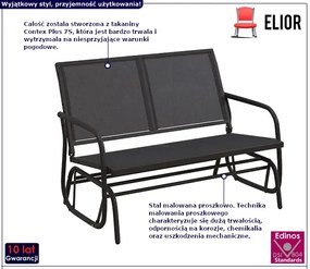 Czarna huśtawka ogrodowa W9-E35