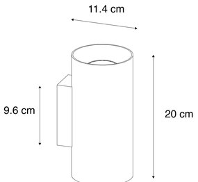 Designerska lampa ścienna biała okrągła - SabDesignerski Oswietlenie wewnetrzne