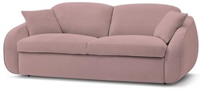 Jasnoróżowa rozkładana sofa 235 cm Cezanne – Bobochic Paris