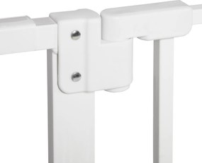 PawHut Bramka Ochronna dla Psów, Rozszerzalna, Montaż Na Zacisk, Metal, 136x76cm, Biały