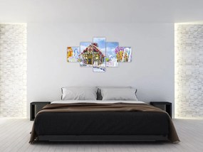 Obraz - Chatka z piernika (125x70 cm)