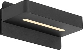 Nowoczesna lampa ścienna czarna w komplecie z LED, USB i przełącznikiem - Ted