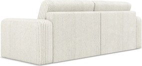 Kremowa sztruksowa rozkładana/ze schowkiem sofa 252 cm Kona – Makamii