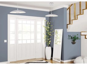 Biała lampa wisząca LED z metalowym kloszem Lund – Candellux Lighting
