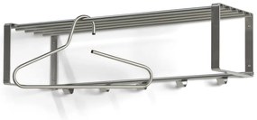 Metalowy wieszak ścienny w kolorze srebra z półką Rex – Spinder Design