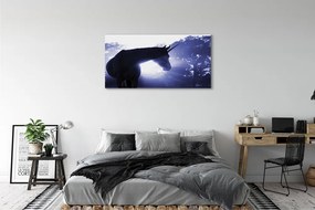 Obraz drukowany na płótnie Las i Jednorożec