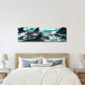 Obraz - Delfiny w oceanie (170x50 cm)