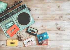 Obraz na szkle - Radio retro (70x50 cm)