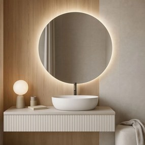 Massi Lustro okrągłe  podświetlane bezramowe MOON XXL LED 120 cm | Różne rozmiary | Różne kolory
