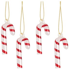 Szklane bombki choinkowe zestaw 4 szt. Candy Cane – Sass &amp; Belle