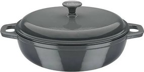Masywna Runda GSW GREY SHADOW Żeliwna Cocotte 30 cm Indukcja Szara