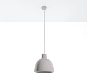 Lampy wiszące industrialny Solyma, beton - 1 źródło światła 4000K - L.28 x H.128 cm - szary