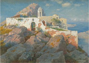 Obraz na szkle - William Stanley Haseltine, Santa Maria a Cetrella, Anacapri, reprodukcje (70x50 cm)