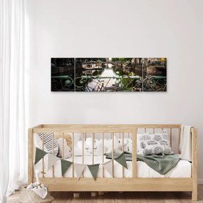 Obraz roweru w mieście (170x50 cm)