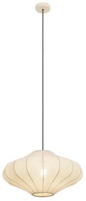 Lampa wisząca Japandi beżowa z materiałowym abażurem 50 cm - PluJapandi Oswietlenie wewnetrzne