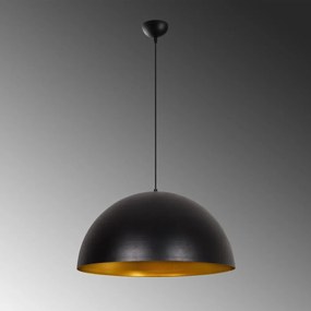 Czarna lampa wisząca z metalowym kloszem ø 60 cm Sivano – Opviq lights