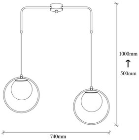 Czarna metalowa lampa wisząca Opviq lights Flovena