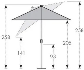 ALU WOOD 3 x 2 m - automatyczny parasol uchylny z ochroną ULTRA UV : Substancja Desen - 846